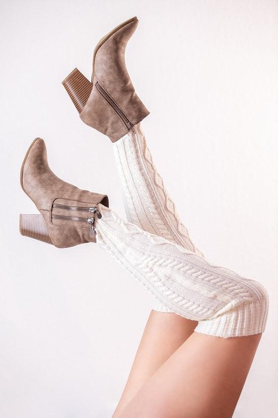 OVER THE KNEE KNIT SWEATER SOCKS - KIXIES - The Sock Monster