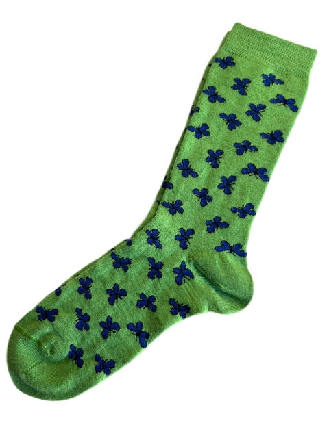 Butterflies | Alpaca Wool /Bamboo | Crew Socks