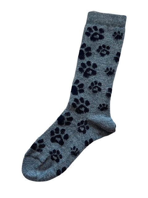 Dog Paws | Alpaca Wool Crew Socks