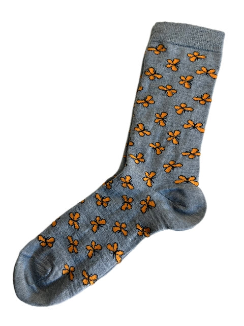 Butterflies | Alpaca Wool /Bamboo | Crew Socks