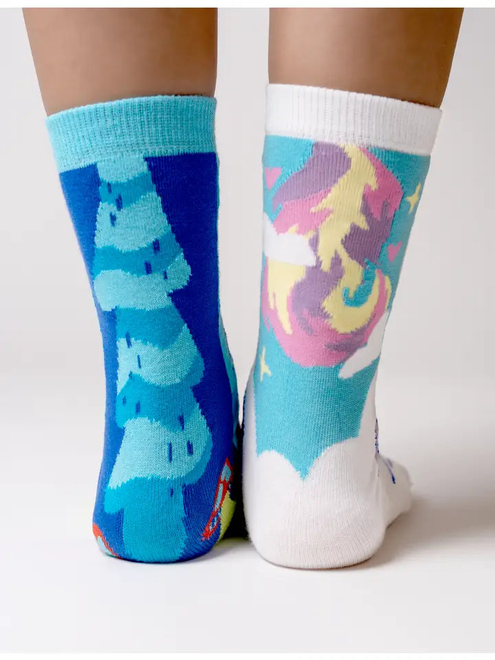 Abra and Catabra | Teen and Adult Socks | Mismatched Cute Crazy Fun Socks