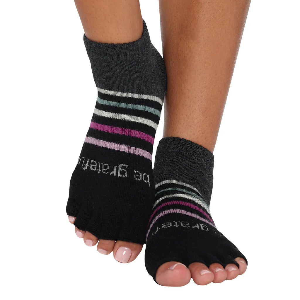 Be Grateful | Half-Toe Grip Socks | Small/Medium