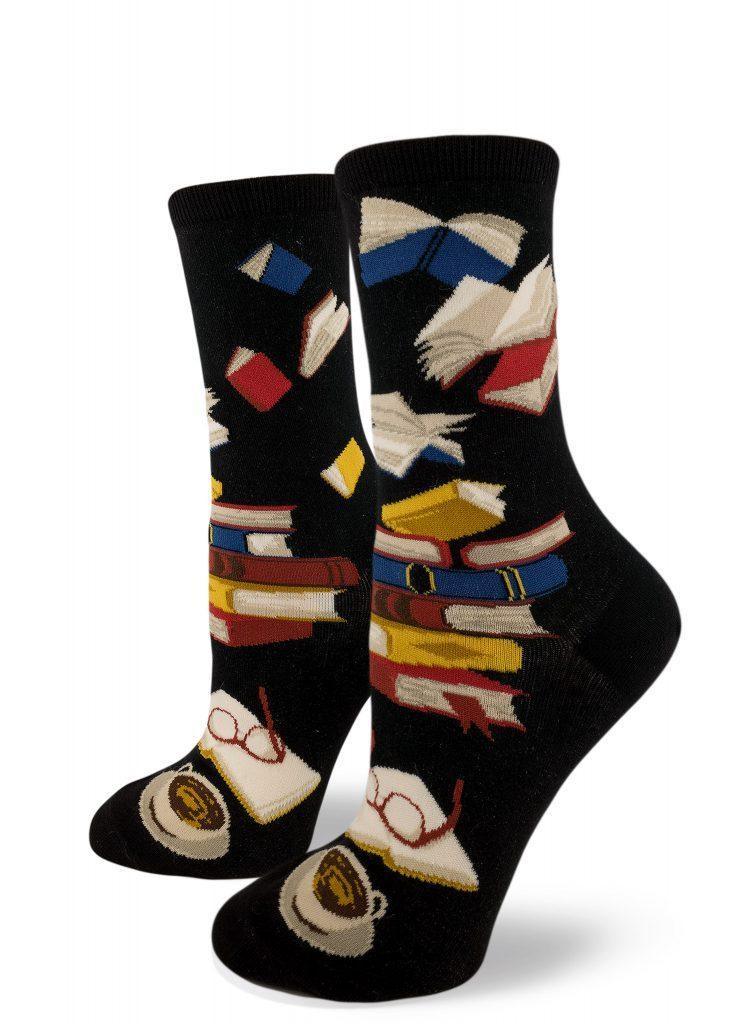 Bibliophile, Women's Crew - ModSock - The Sock Monster