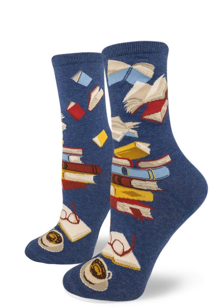 Bibliophile, Women's Crew - ModSock - The Sock Monster