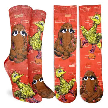 Big Bird & Snuffleupagus | Sesame Street | Women's Active Fit Crew