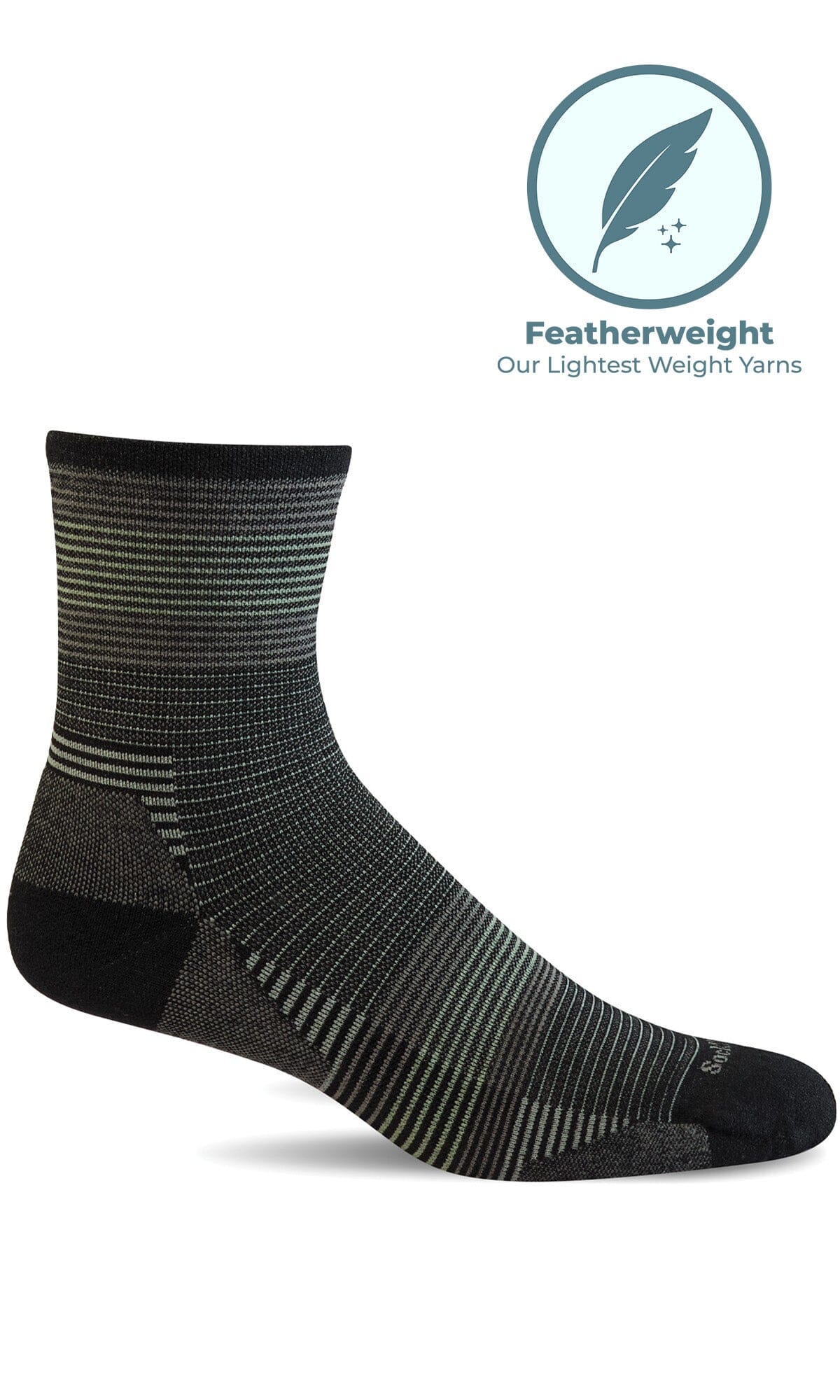 Cadence 3/4 | Lightest Weight Fit | Moderate Compression Micro Crew