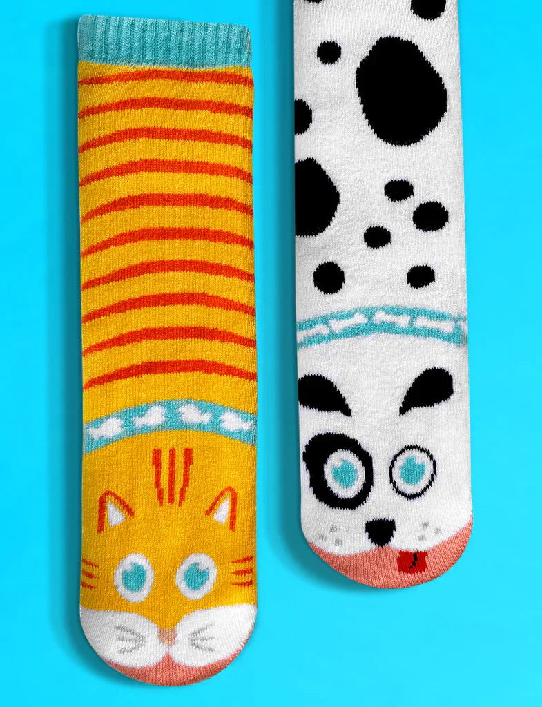Cat & Dog | Teen & Adult Socks | Mismatched Cute Crazy Fun Socks