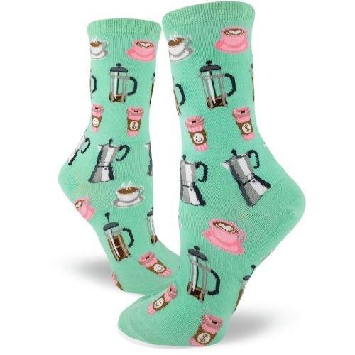 Coffee Break, Women's Crew - ModSock - The Sock Monster