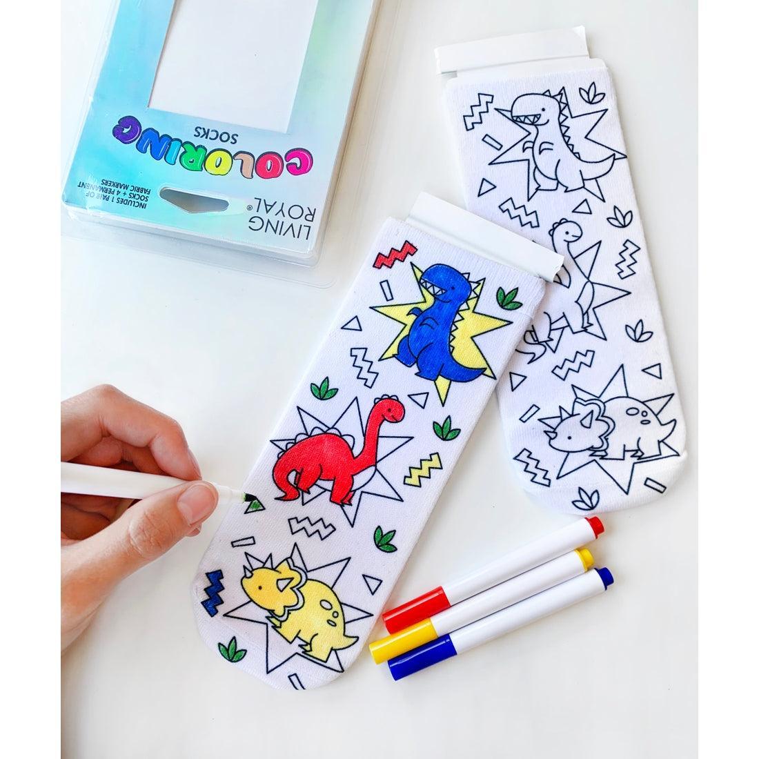 Dino Daze | Coloring Socks