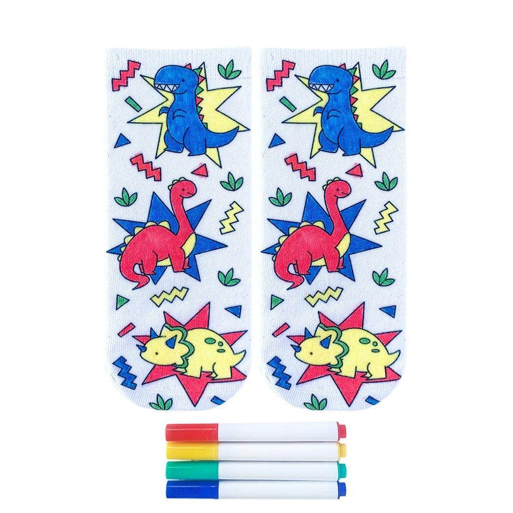 Dino Daze | Coloring Socks