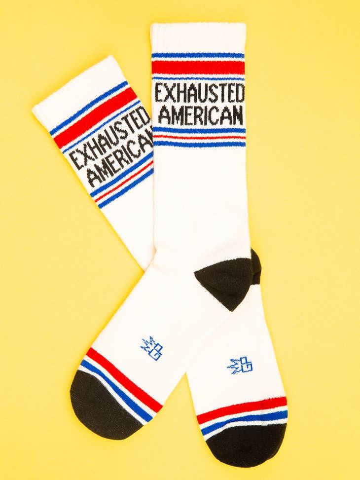 Exhausted American | Unisex Crew