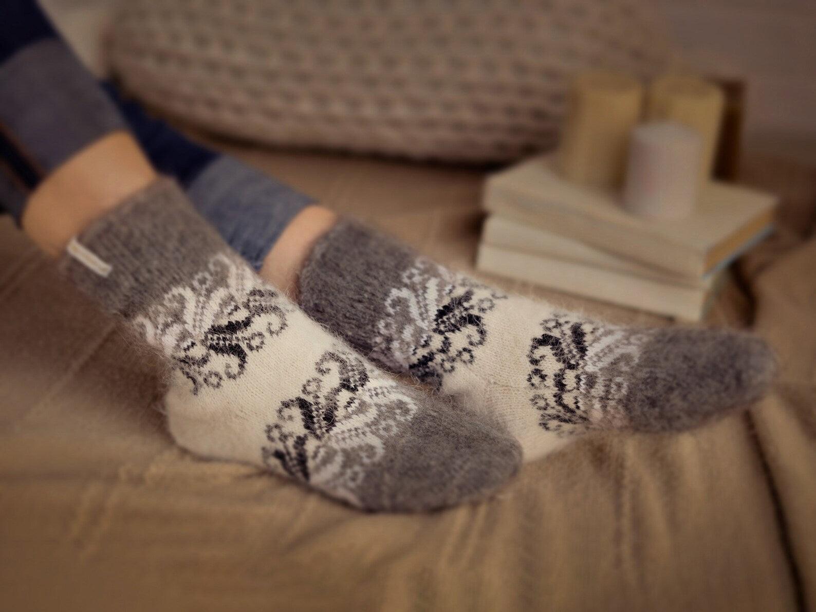 Frosted Swirls | Light Goat Wool |  Crew