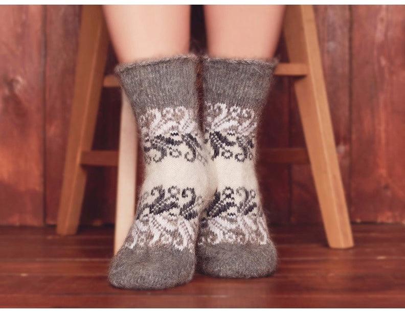 Frosted Swirls | Light Goat Wool |  Crew