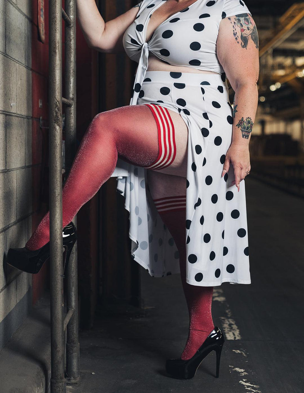 Cranberry Shimmer | Thigh-High | Petite to Plus Size