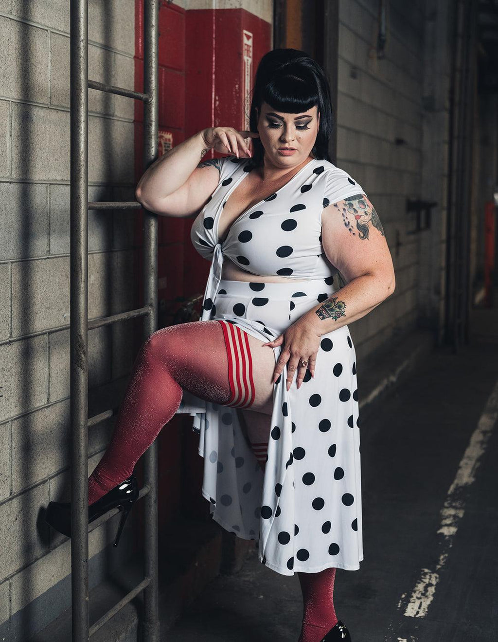 Cranberry Shimmer | Thigh-High | Petite to Plus Size