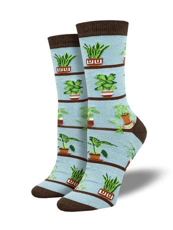 Houseplants, Bamboo, Women's Crew - Socksmith - The Sock Monster