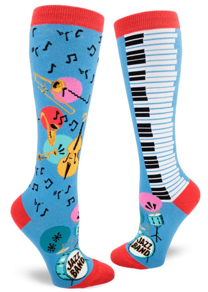 Jazz Band, Women's Knee-high - ModSock - The Sock Monster
