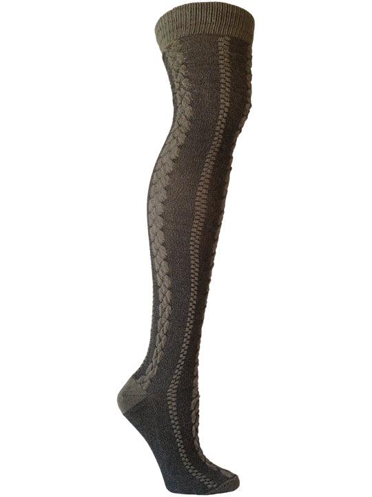 Jord - Cable Knit Texture Over the Knee Sock - Rockn Socks - The Sock Monster