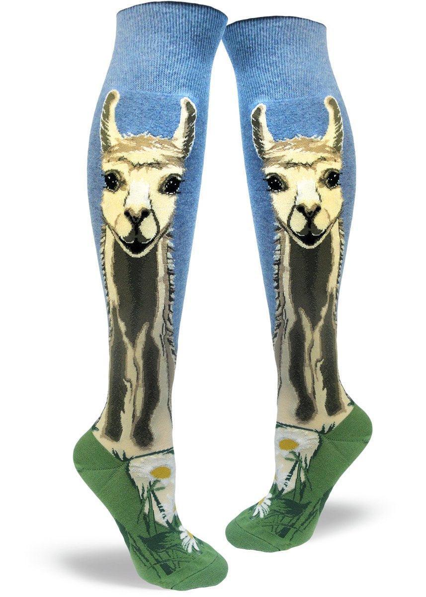 Lovely Llama | Roll Top | Women's Knee-high