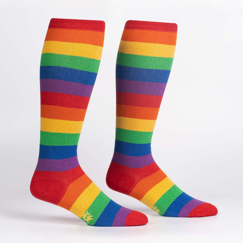 March with Pride | Shimmer | All Gender Stretch-It™ Wide Calf Knee-high