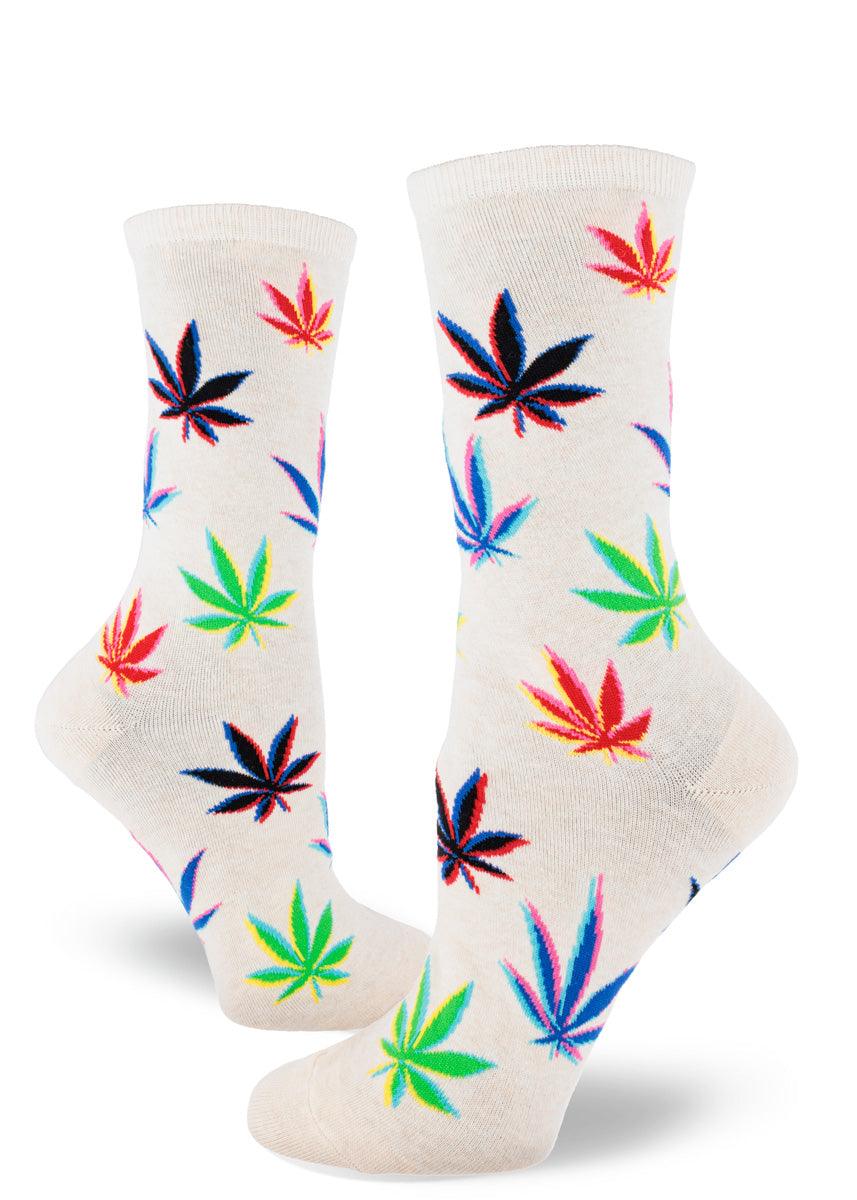 Marijuana Glitch, Women's Crew - Modsock - The Sock Monster