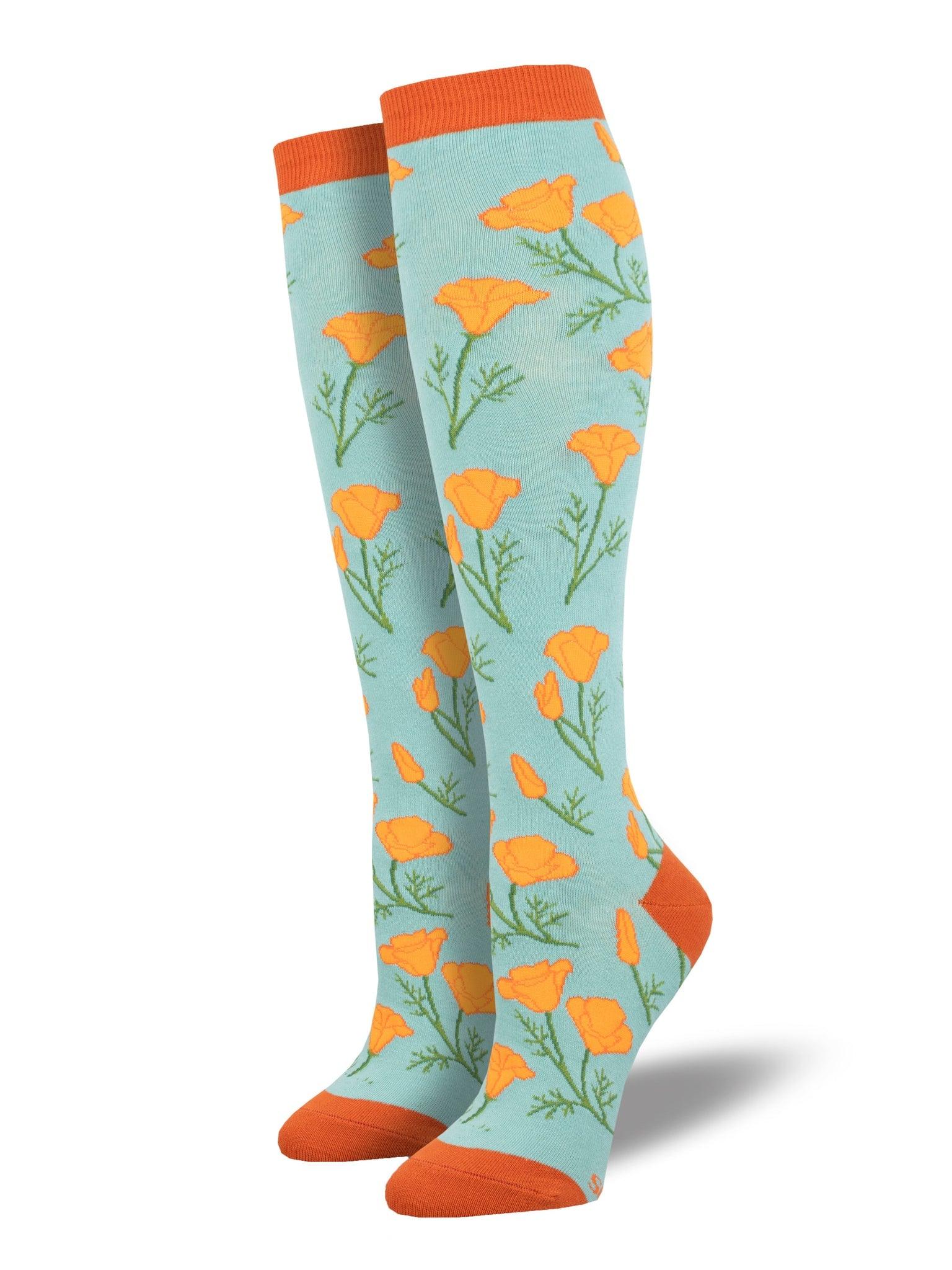 MARITIME POPPIES, Women's Knee-high - Socksmith - The Sock Monster