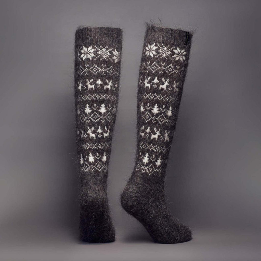 Midnight Woods | Heavy Goat Wool | Women's Knee-High
