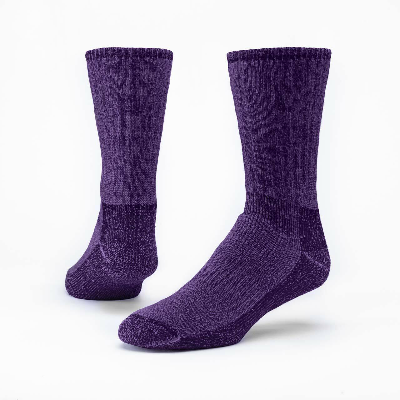 Mountain Hiker Darks, 70% Organic Merino Wool, Crew - Maggie's Organics - The Sock Monster