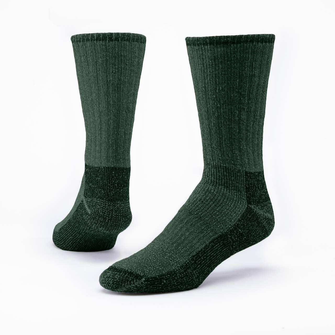 Mountain Hiker Darks, 70% Organic Merino Wool, Crew - Maggie's Organics - The Sock Monster