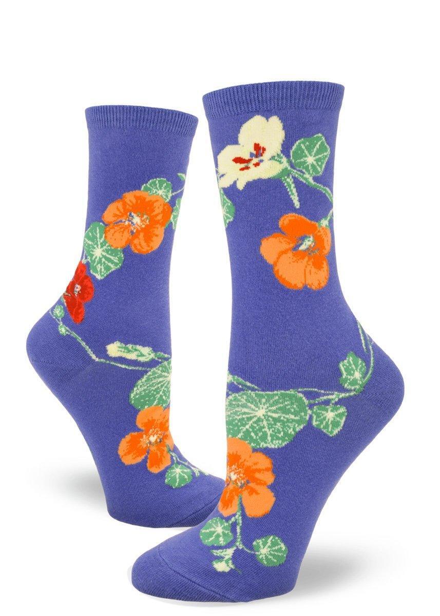 Nasturtiums, Women's Crew - ModSock - The Sock Monster