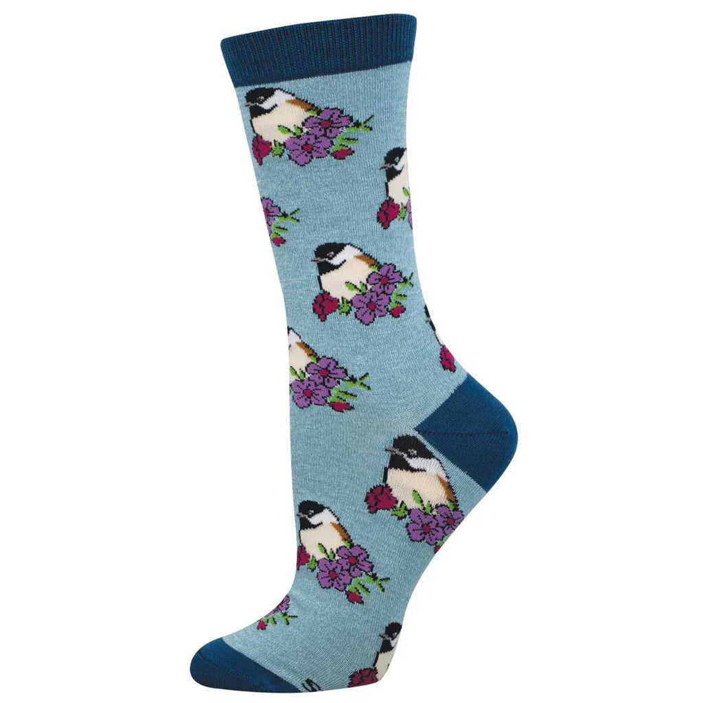 Perching Chickadees | Women's Bamboo Crew