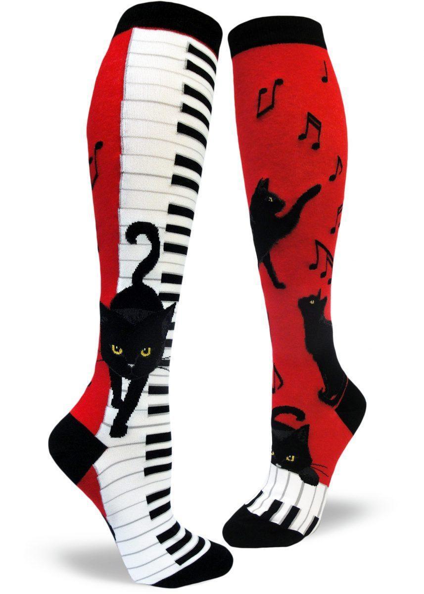 Piano Cat | Women's Knee-high