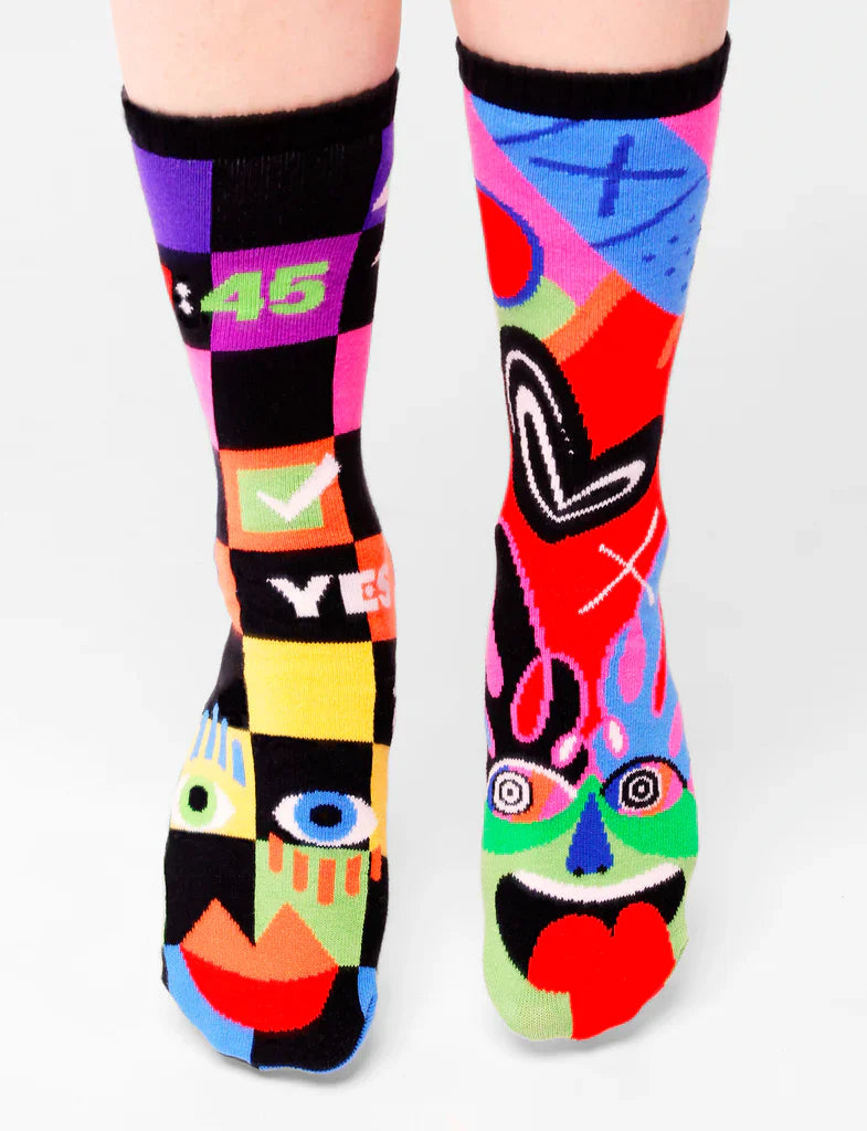 Planner & Spontaneous | Teen & Adult Socks | Mismatched Fun Crazy Cute Socks