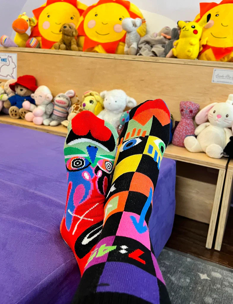 Planner & Spontaneous | Teen & Adult Socks | Mismatched Fun Crazy Cute Socks