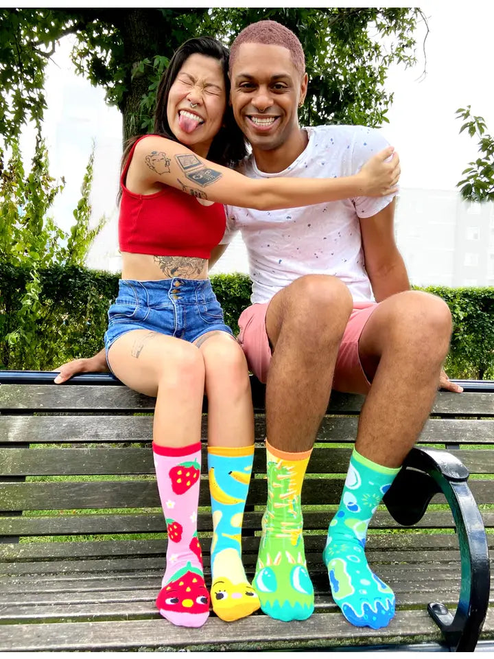 Pokey and Poppy | Teen and Adult Socks | Mismatched Cute Crazy Fun Socks