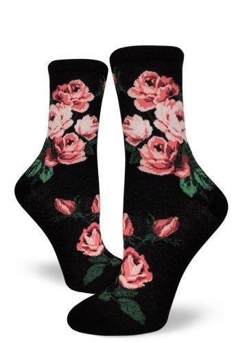 Romantic Rose, Women's Crew - ModSock - The Sock Monster