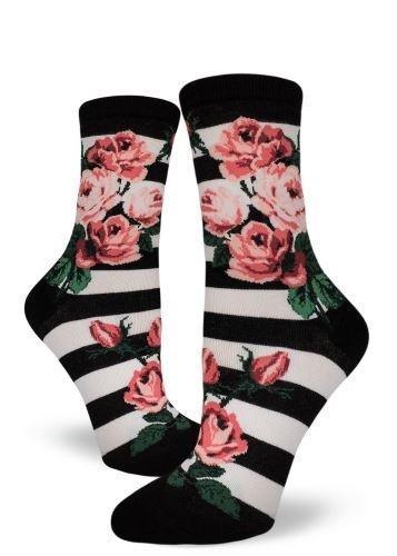 Romantic Rose, Women's Crew - ModSock - The Sock Monster