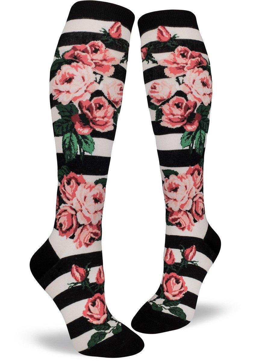 Romantic Rose, Women's Knee-high - ModSock - The Sock Monster