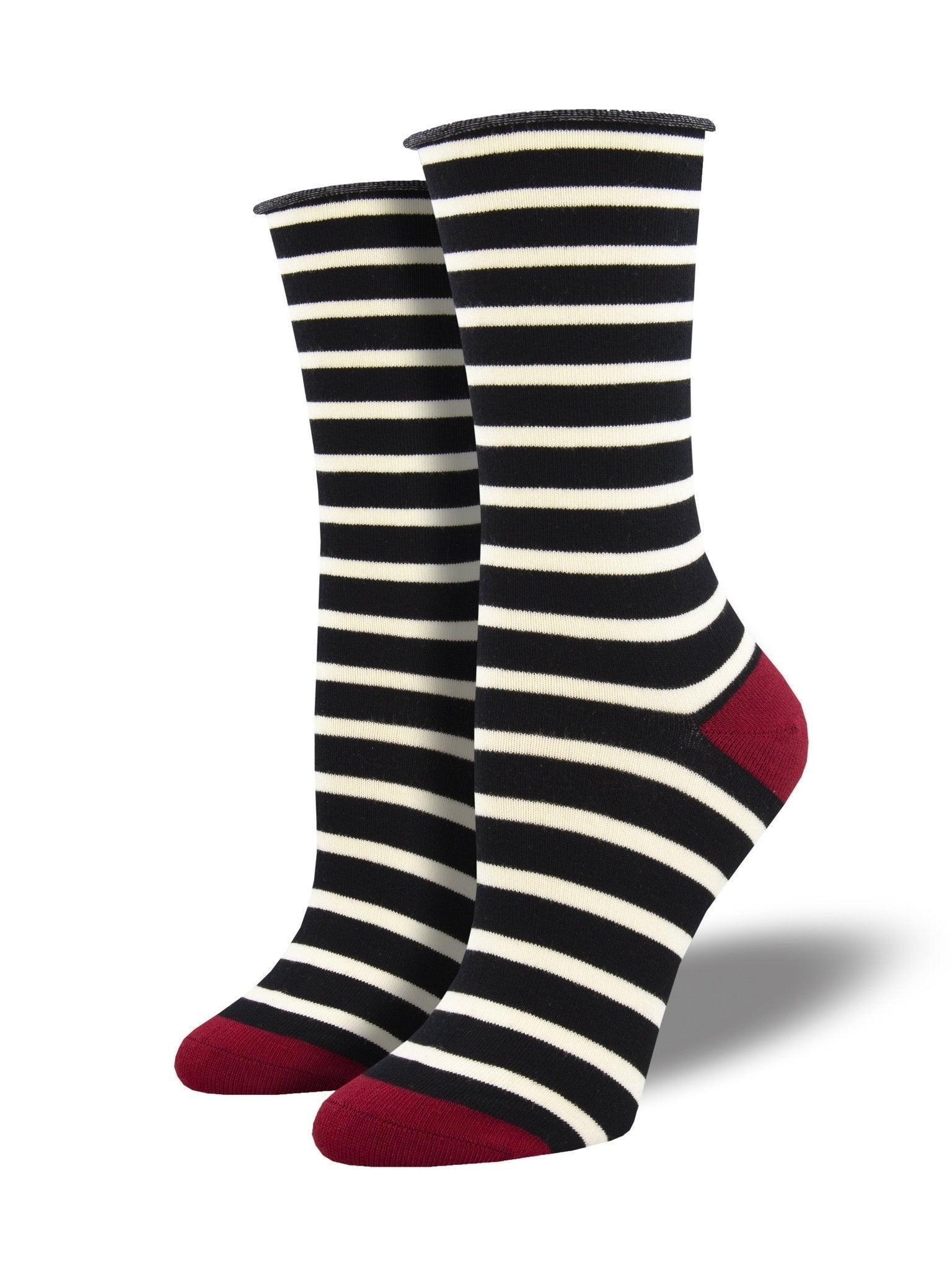 Sailor Stripe Bamboo, Women's Crew - Socksmith - The Sock Monster