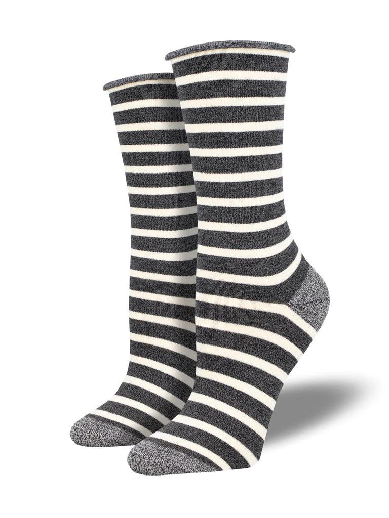 Sailor Stripe Bamboo, Women's Crew - Socksmith - The Sock Monster