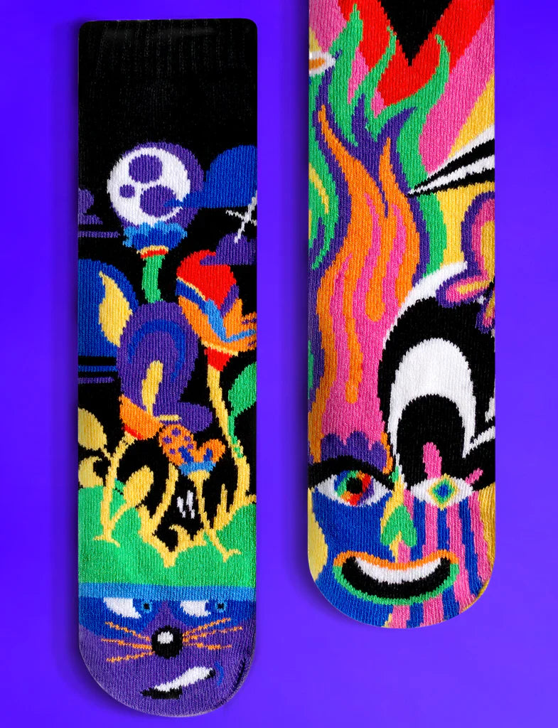 Shy & Outgoing | Teen & Adult Socks | Mismatched Fun Crazy Cute Socks