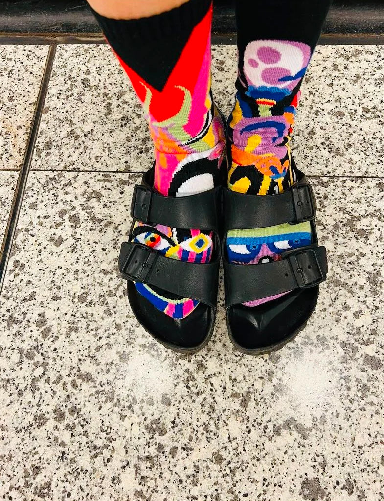 Shy & Outgoing | Teen & Adult Socks | Mismatched Fun Crazy Cute Socks