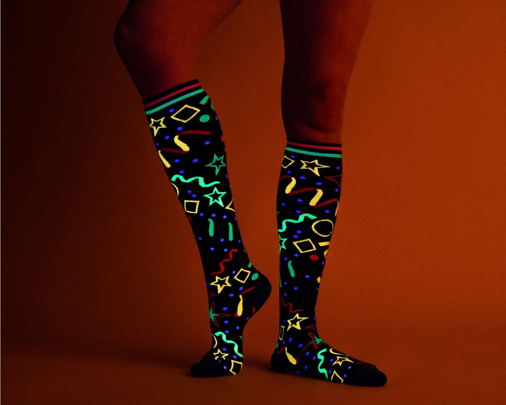 Skate Rink Carpet | UV Reactive | Knee High Socks