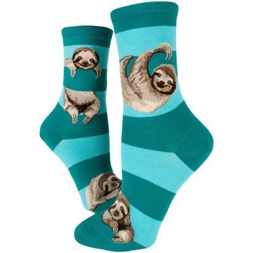 Sloth Stripe, Women's Crew - ModSock - The Sock Monster