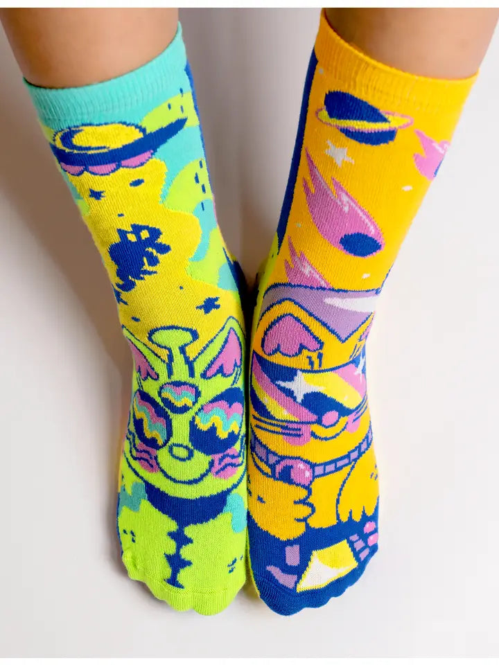 Lunar and Tick | Teen and Adult Socks | Mismatched Cute Crazy Fun Socks
