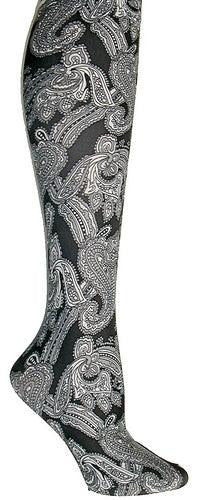 Women's Paisley Knee-High Microfiber Trouser Socks - Foot Traffic - The Sock Monster